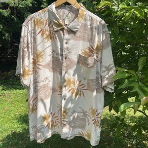 100% Silk Hawaiian Top ~ XL